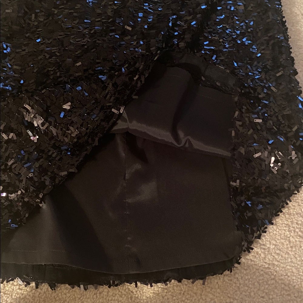 Ann Taylor NWT black sequined lined skirt size 8 - Picture 5 of 6